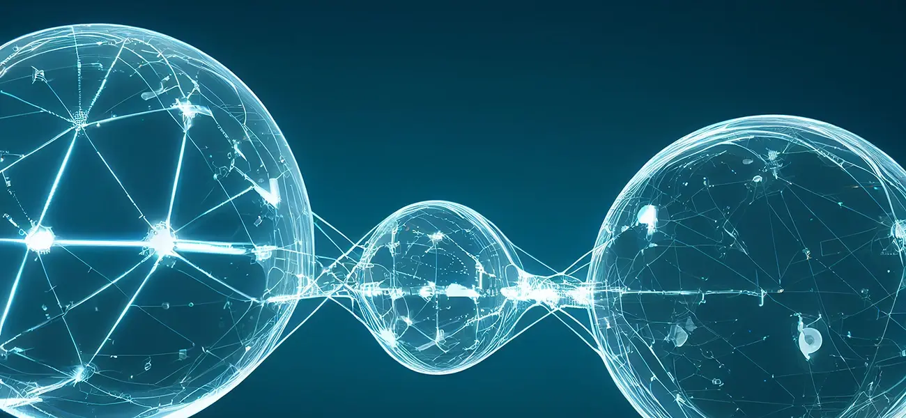 abstract network blue